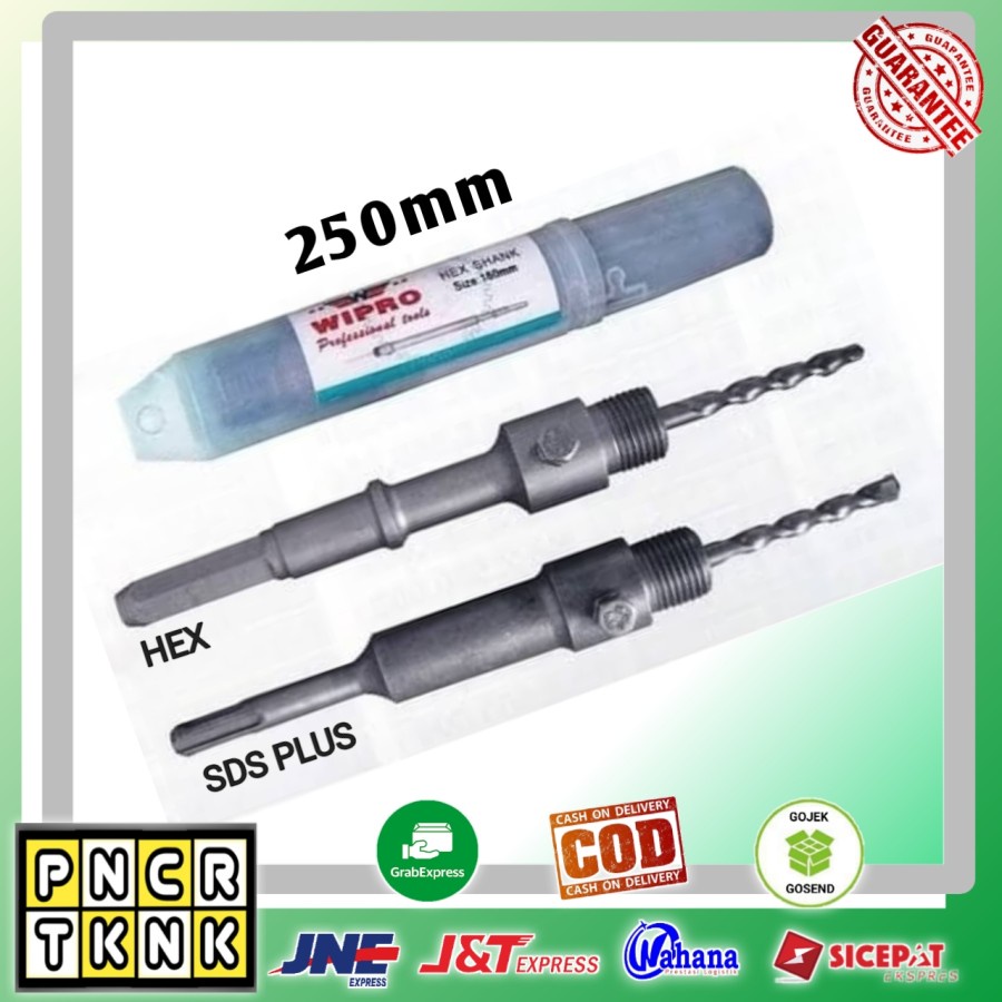 Wipro Connecting Penyambung Mata Bor Hole Saw SDS PLUS 250mm