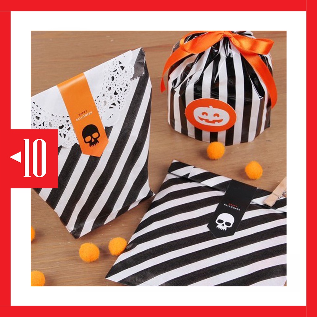 

STH6 stiker halloween sticker packing kue cookies dekorasi sealing seal hantu labu tengkorak