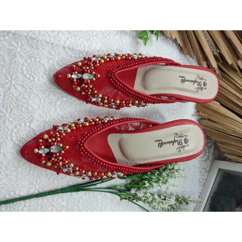 rafaizoutfit sepatu wanita block heels merah tinggi 5cm tahu