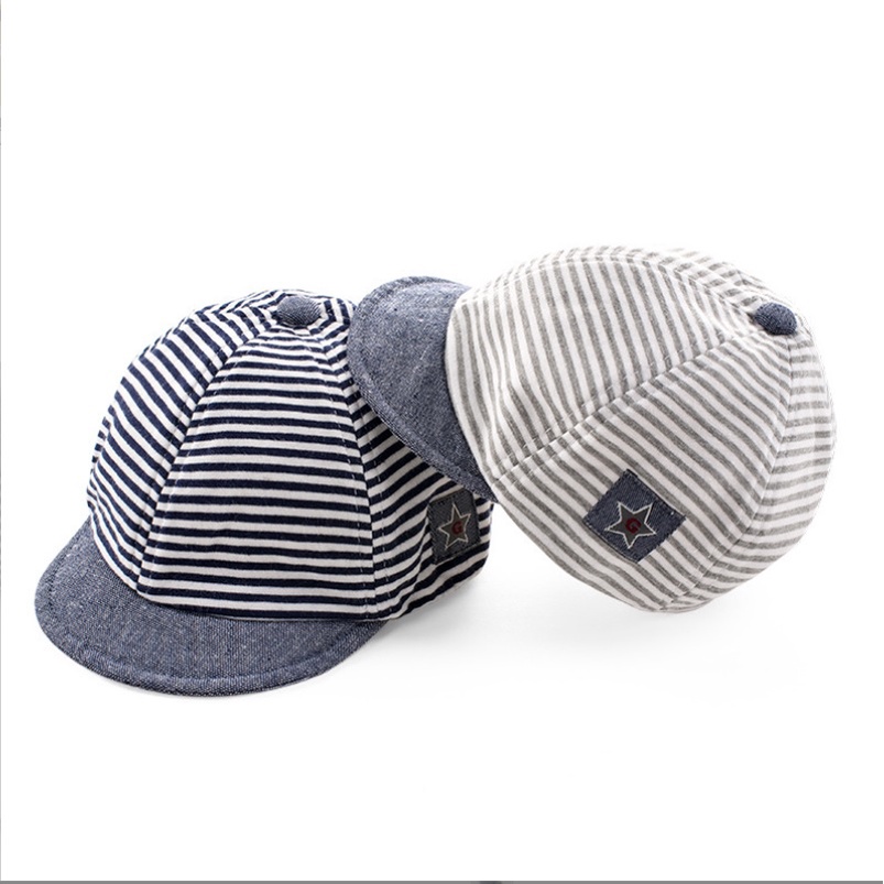 NEW Topi baseball bayi anak import motif stripes