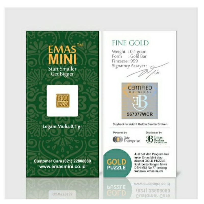 emas mini 0,1gram