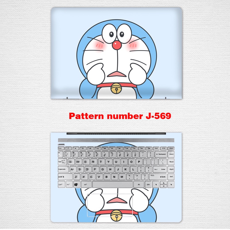 Doraemon Stiker Skin Vinyl 2 Sisi Untuk Laptop 11 / 12 / 13 / 14 / 15 / 17 inch Lenovo G510 / G50 / G470 / G4 80-17 inch Universal G20 Y50-70 Film Pelindung Layar Motif Animasi Y520 S400