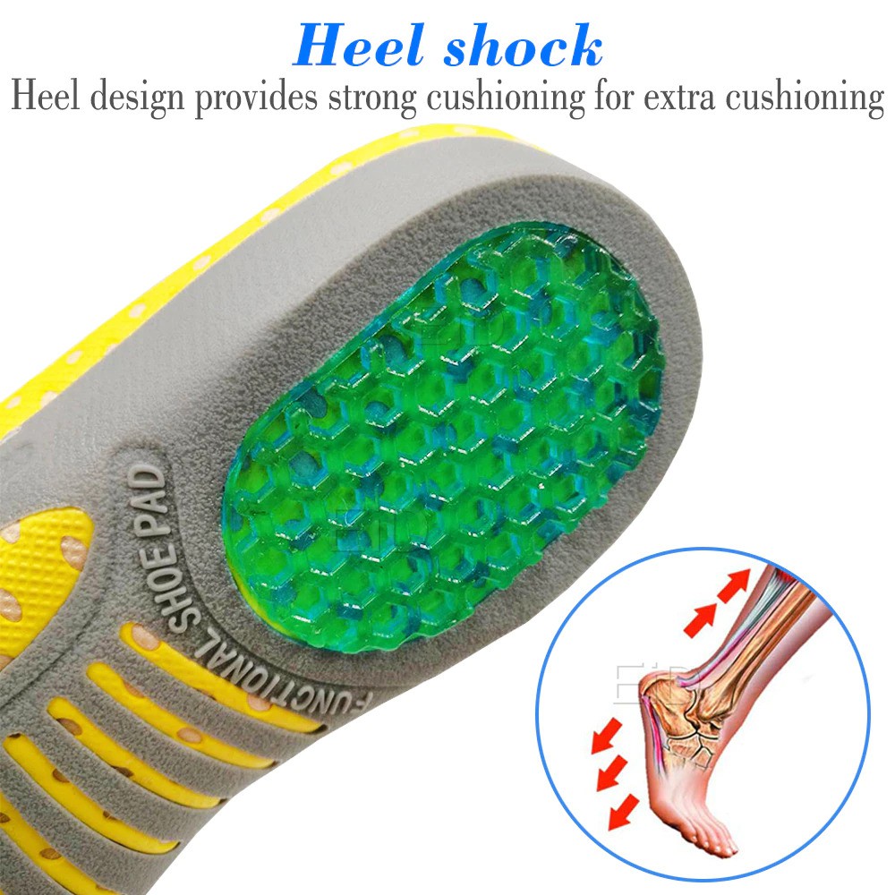 Alas Kaki Sepatu Shock Absorb Gel Orthotic Arch Size L 41-45 / Insole Sepatu / Flat Feet / Kaki Bebek