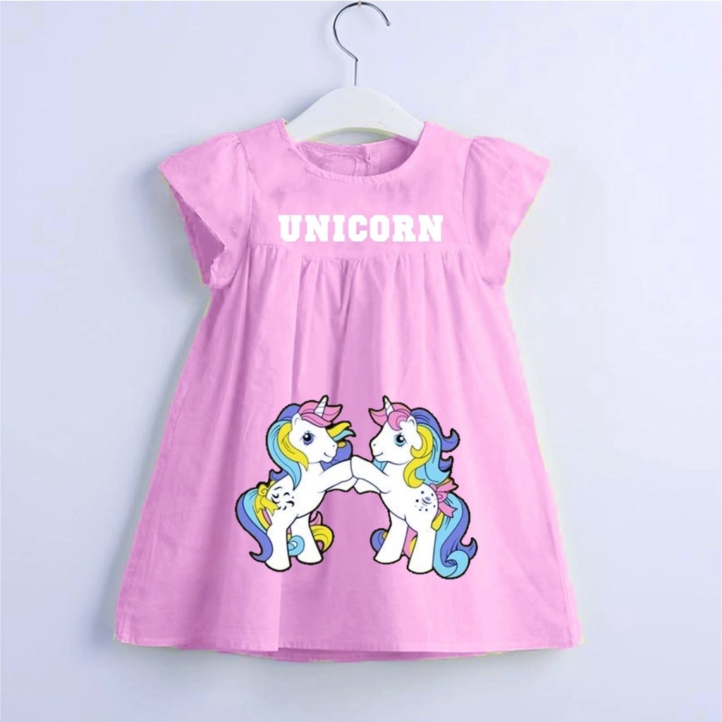 dress anak perempuan unicorn