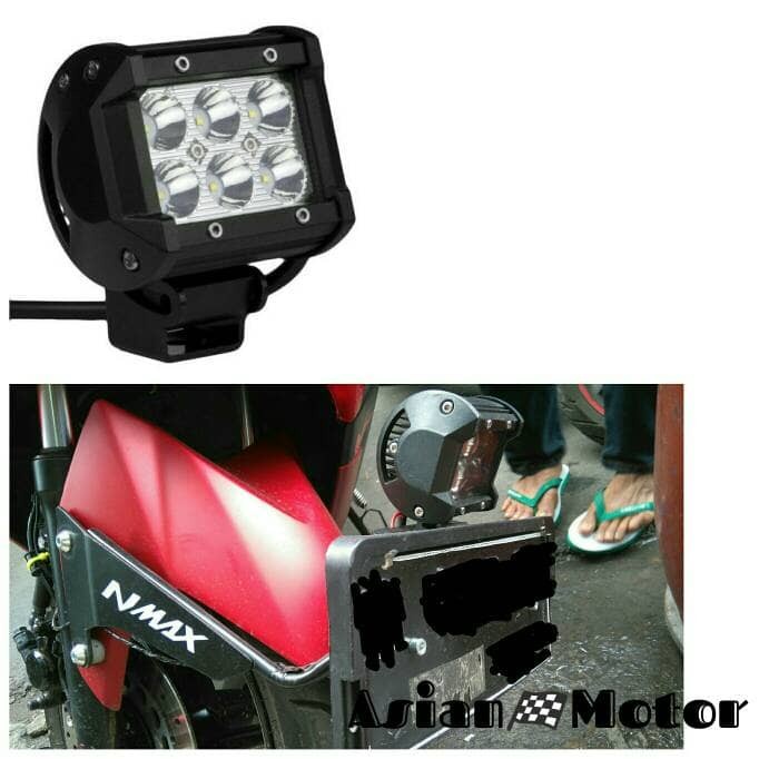 Lampu Off Road Lamp Sorot 6 Titik Cree 18Watt 18 Watt 24 Volt Lampu Sorot 18W 24V UNIVERSAL