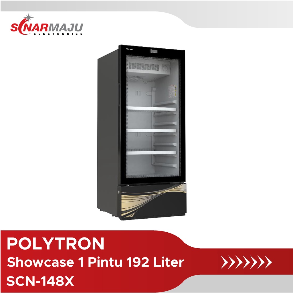 Showcase 1 Pintu Polytron 192 Liter Rust Free SCN-148X SCN148X