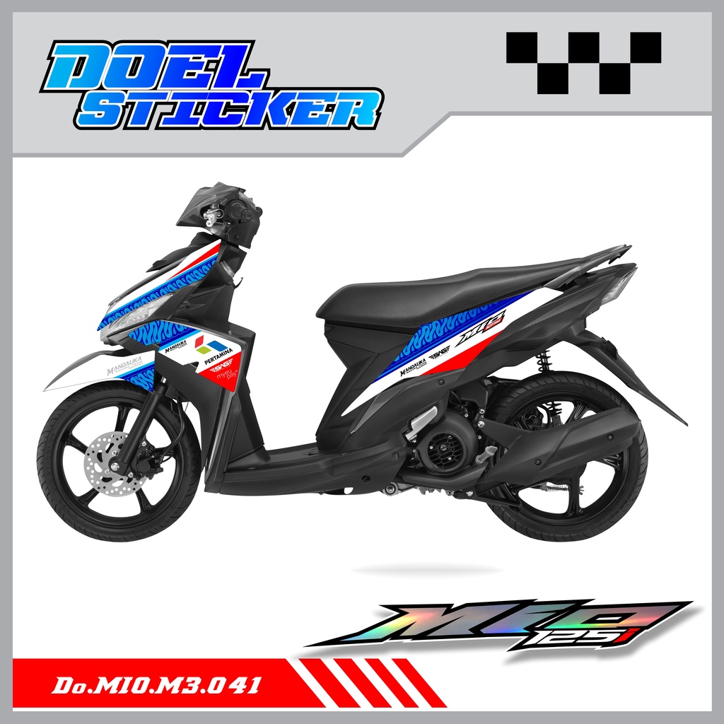 Sticker Striping Mio M3 , Mio Z , Mio 125 List Variasi Hologram pelangi,Crome Doel 041