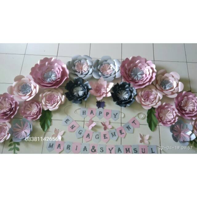 

Paper flower murah jumbo19pcs +tulisan