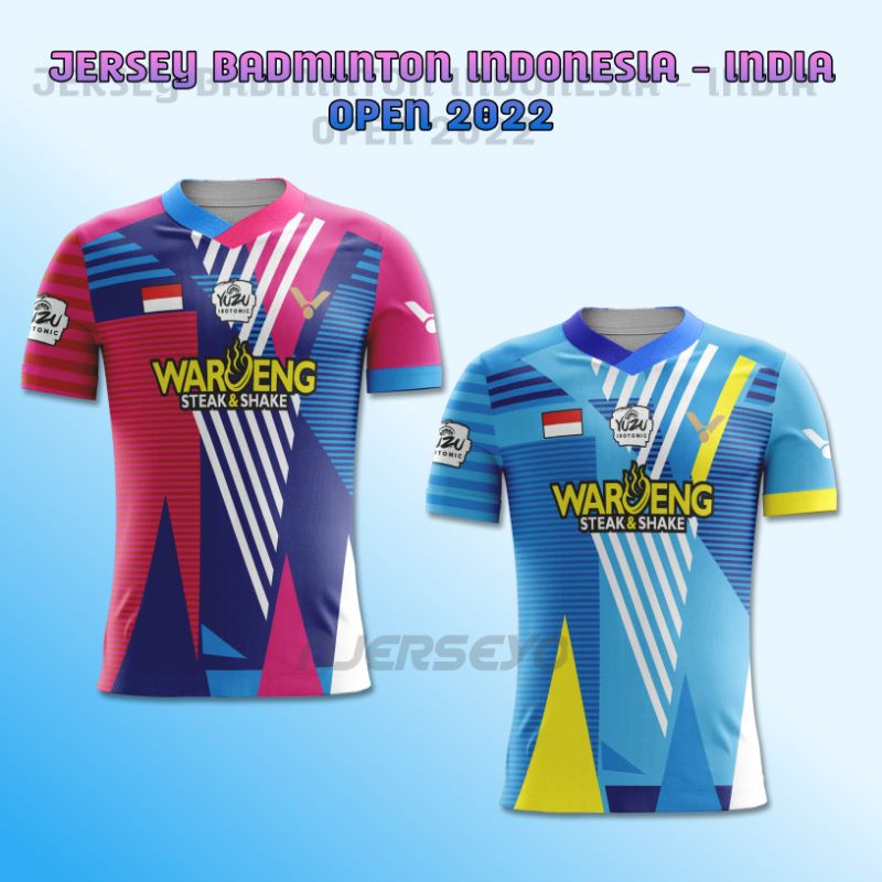 JERSEY BAJU BADMINTON INDONESIA - INDIA OPEN 2022 GRATIS REQUEST NAMA