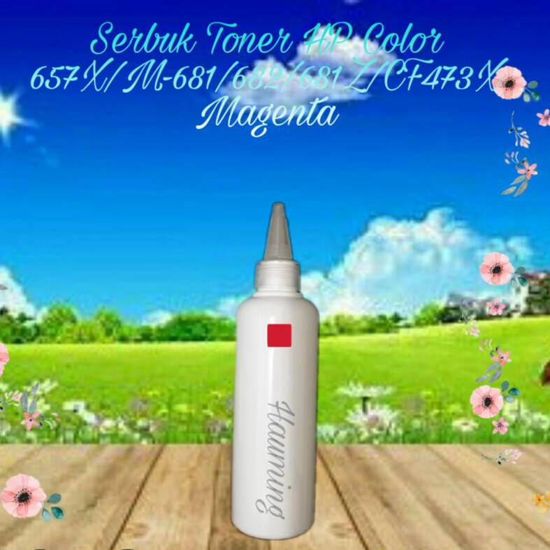 Serbuk Toner Powder HP 657X 657A M681 M682 M681Z M682Z M681DH M681F CF470X CF473A Magenta 1x Isi