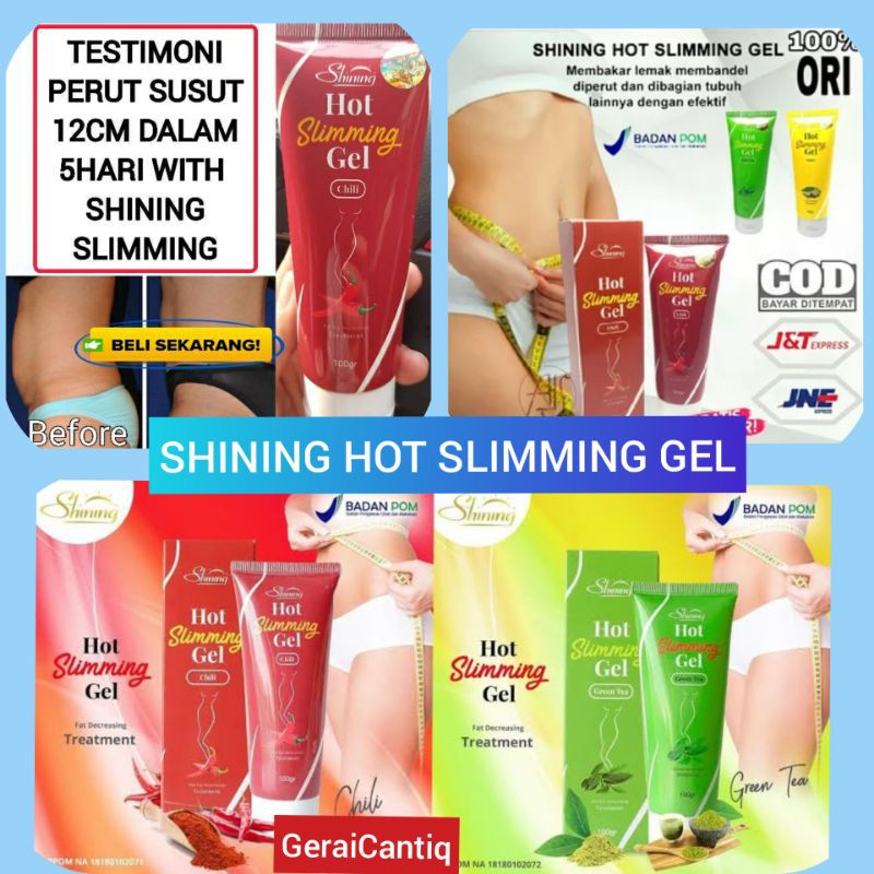 SHINING HOT SLIMMING GEL BPOM ORIGINAL PELANGSING PEMBAKAR LEMAK