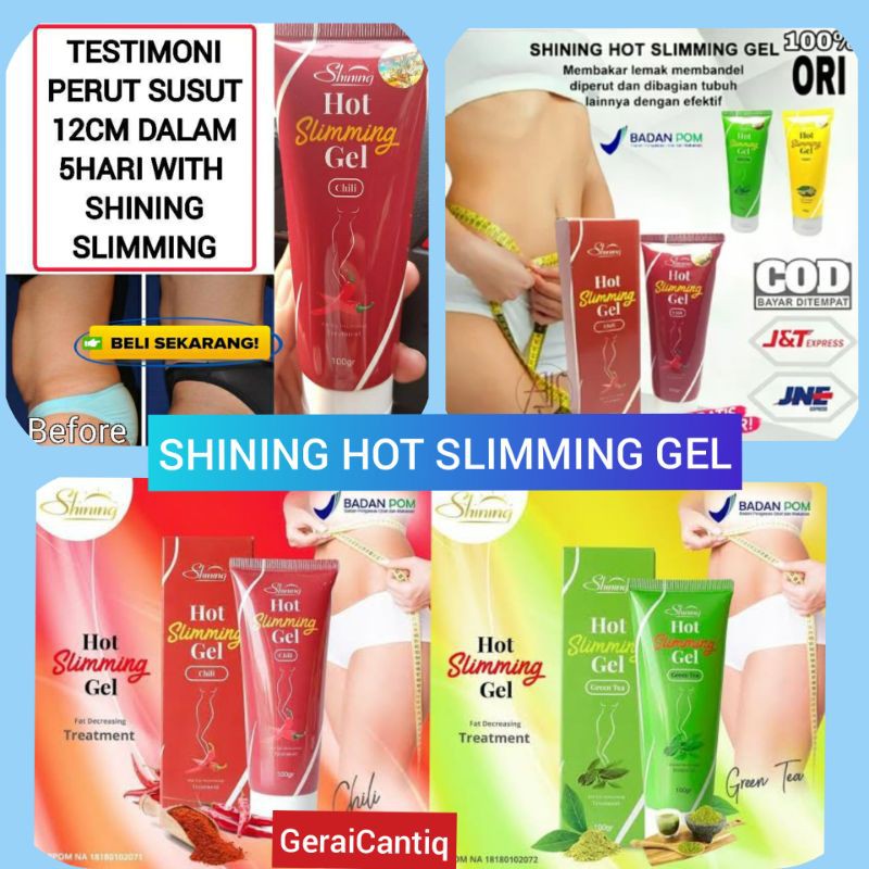 SHINING HOT SLIMMING GEL BPOM ORIGINAL PELANGSING PEMBAKAR LEMAK