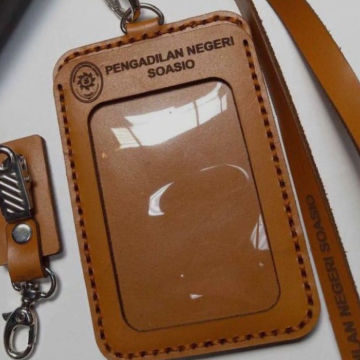 

Terlaris ✨ - NAME TAG KULIT CUSTOM - ID CARD HOLDER PERUSAHAAN Custom logo dan nama3.1.23