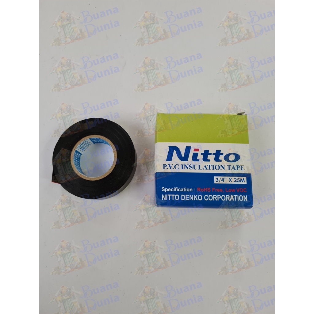 Isolasi NITTO 3/4 Inch | Lakban Listrik Hitam | Isolasi Kabel Listrik