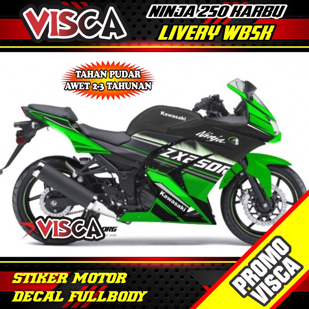 Decal Ninja 250 Karbu  Stiker Ninja 250 Karbu Striping Ninja 250 Karbu Sticker Ninja 250 Karbu Full 