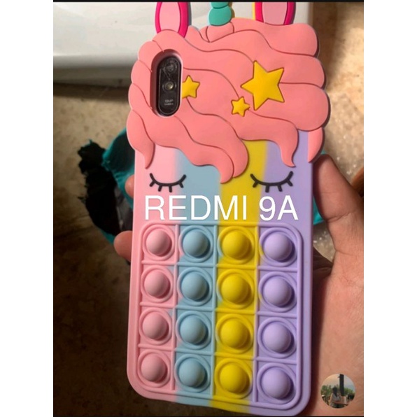 Casing POP IT Xiaomi Redmi 9A SoftCase POP IT 3D Motif Unicorn Kuda Poni