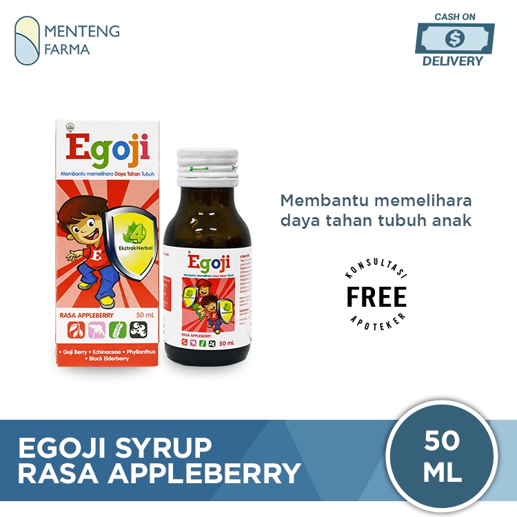 Egoji Sirup Rasa Appleberry 50 mL - Suplemen Daya Tahan Tubuh Anak