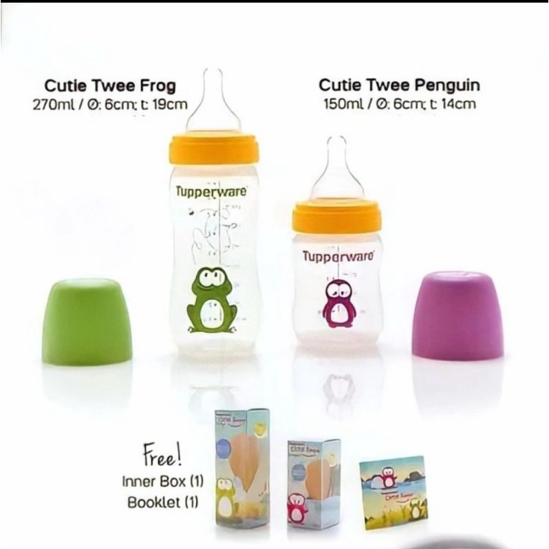 tupperware botol susu bayi cutie twee penguin - botol susu bayi - botol susu anak