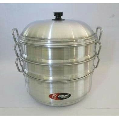 Dandang Kukus Langseng Maspion Jawa Almunium ukuran 33cm susun 3
