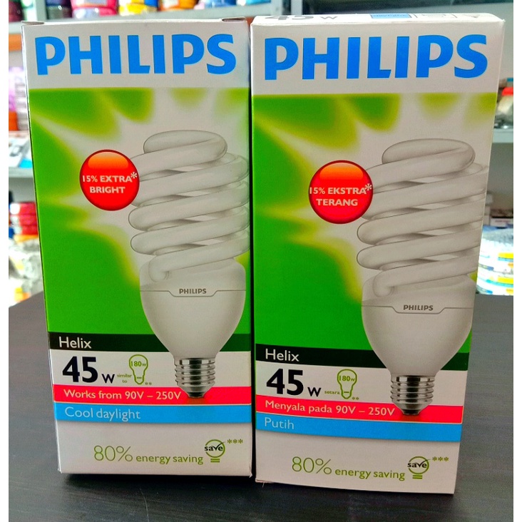 LAMPU PHILIPS HELIX 45W - LAMPU PHILIPS SPIRAL 45W