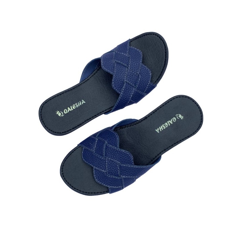 Insyira - Sandal Wanita Sharlina / Sandal Papirut Wanita Non Slip Alas Hitam / Sandal Wanita Slop Anyam