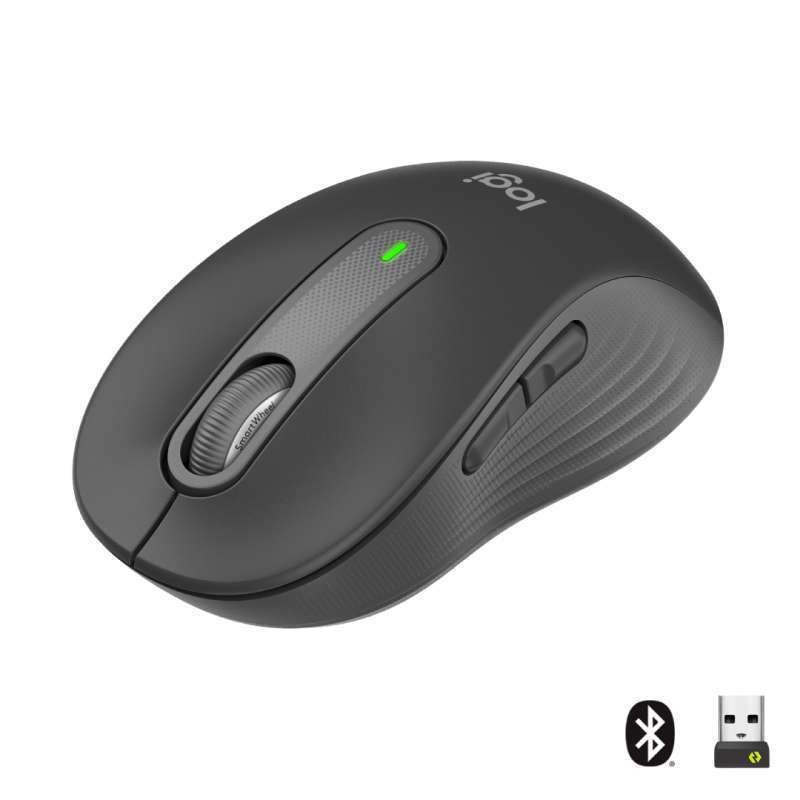 Mouse Logitech M650 L Signature Wireless and Bluetooth 2000DPI - LARGE - L, GRAPHITE