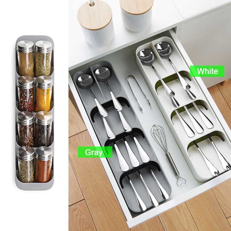 TG-DA ANHICHEF Rak Organizer Dapur Tempat Sendok Garpu Tableware - PP23