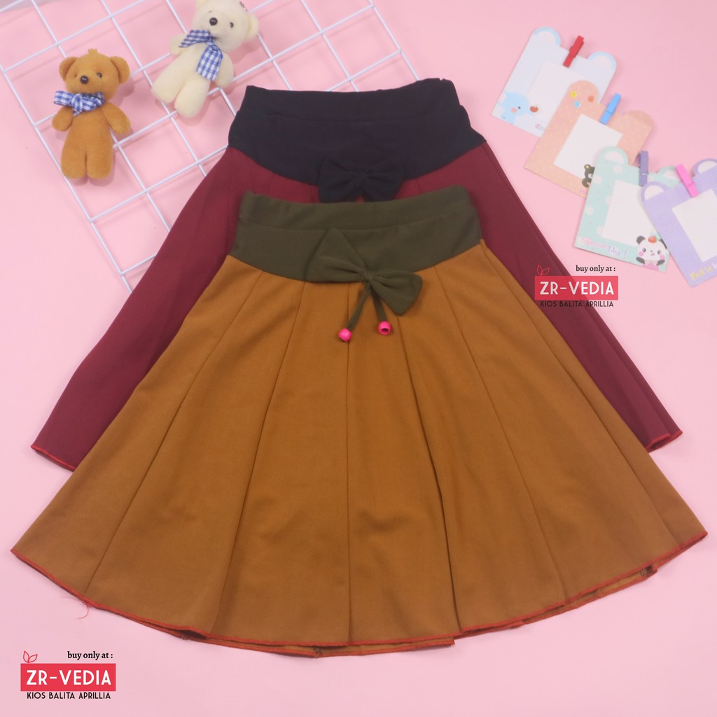 [POLOS] Rok Pita Bianca uk 6-7 Tahun / Skirt Anak Perempuan Cewek Pendek Polos Import Best Quality