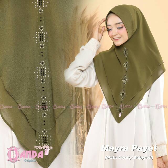 [ ORIGINAL BANDA ] Jilbab Khimar Mayra Payet Ori Banda