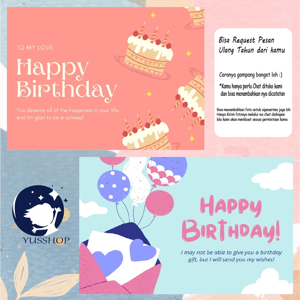 

Kertas Kado - Kartu Ucapan Ulang Tahun - Paket Ulang Tahun