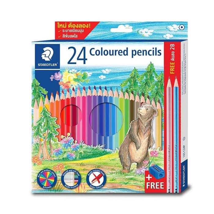 

WARNAPENSIL- ONLINE COLORING - STAEDTLER PENSIL WARNA PERMANENT - 24 WARNA -PENSIL WARNA