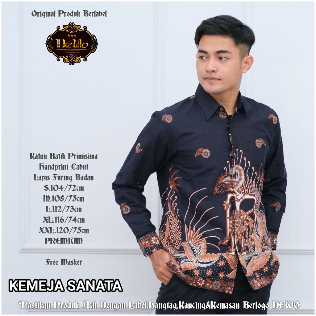 SANATA DEWO BATIKSOLOAMANAH KEMEJA BAJU BATIK PRIA SOLO LENGAN PANJANG PENDEK LAPIS FURING ATASAN BATIK PREMIUM MODERN KATUN HALUS IBAKARA URAGA NUMATYA BRATAJAYA HARJUNOSOSRO NARAYA PRADANA DEWANDRA NITISARA DAMAR MAHIDARA ANDROMEDA BAYUAJI JANARDANA