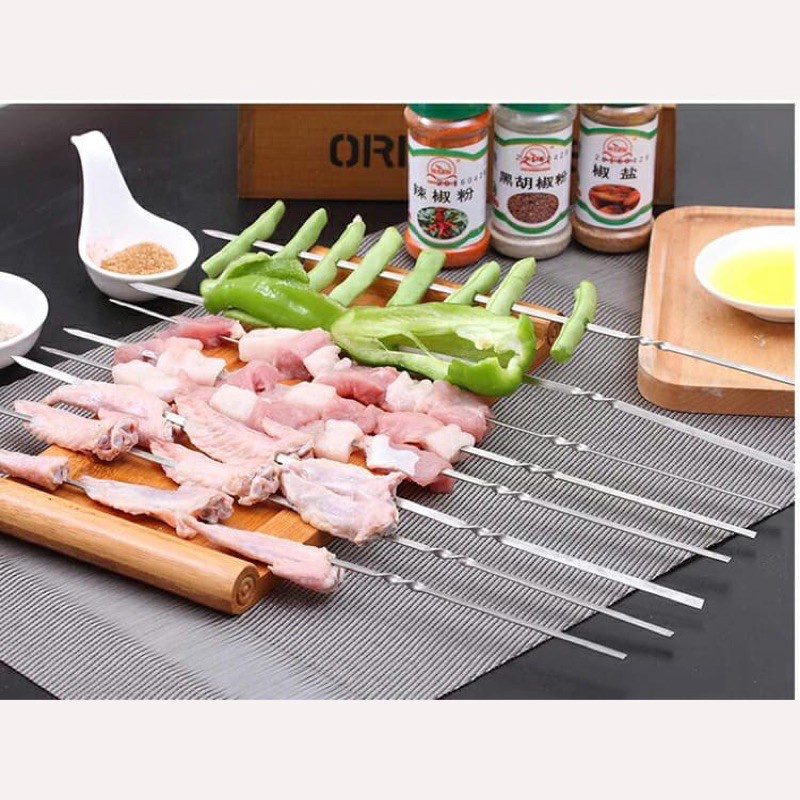 COD SM88 TUSUK SATE Stainless Steel Barbeque Reusable Cooking Tools 1 Pcs Tusukan Sate SS Sate Klatak