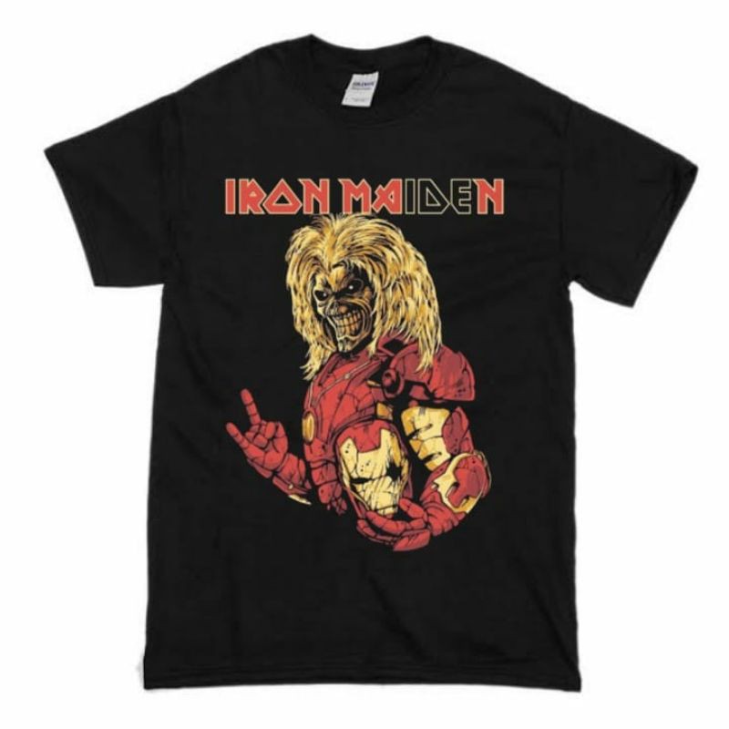 KAOS VINTAGE Band Iron Maiden BLACK | T-SHIRT Band Iron Maiden | KAOS Band Iron Maiden