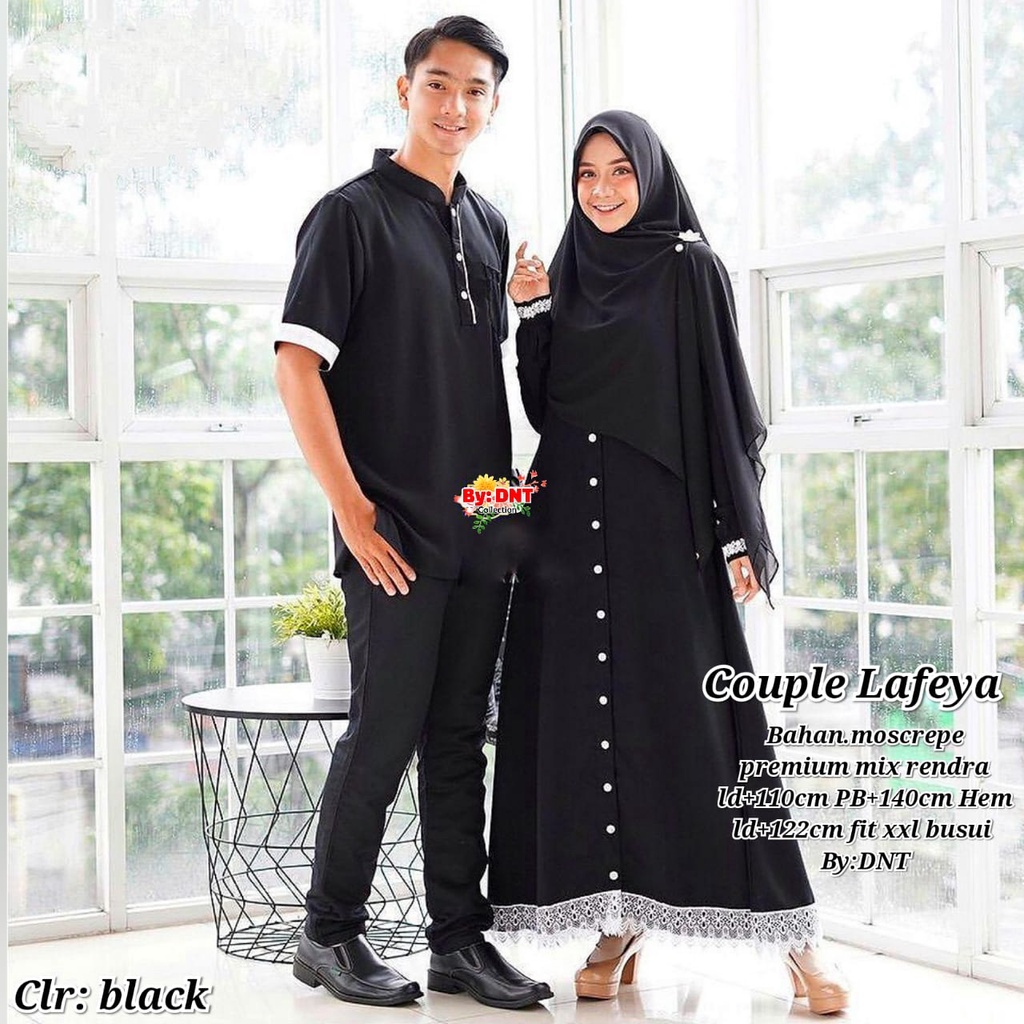 KHANSABATIK [BISA COD] TERMURAH ADA JUMBO!!! BAJU MUSLIM HULYA COUPLE PASANGAN SETELAN MUSLIM SYAR'I LEBARAN