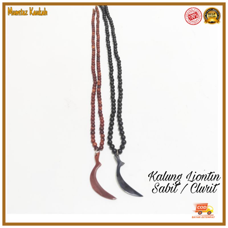 Kalung koka kaukah liontin sabit original kokka kokkah kayu kauka kaukah asli kaoka kaokah