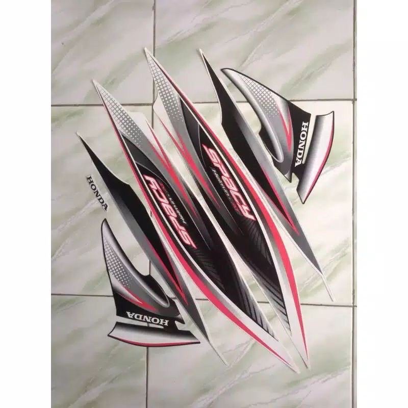 striping stiker motor spacy 2010 2011 2012 putih