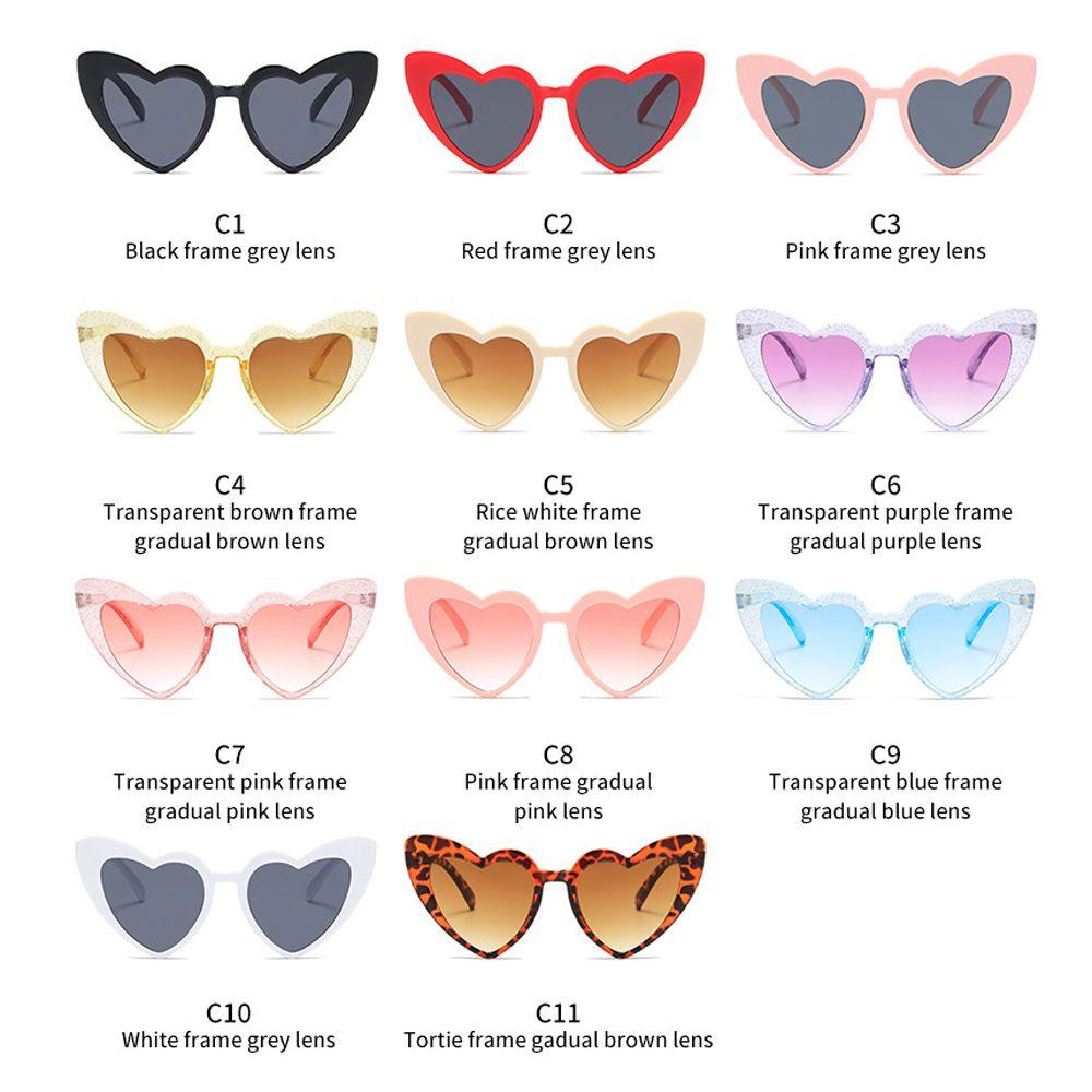 Mxbeauty Kacamata Hitam Hati Fashion Wanita Vision Care Travel Jelly Warna Love Heart Eyewear
