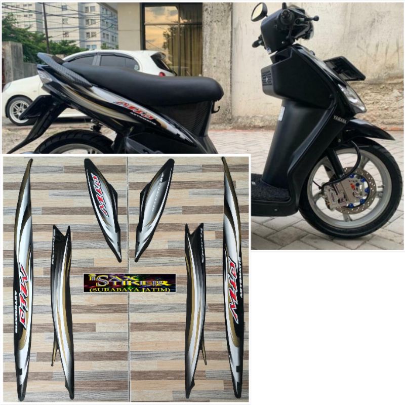 striping original yamaha Mio sporty hitam tahun 2007 2008