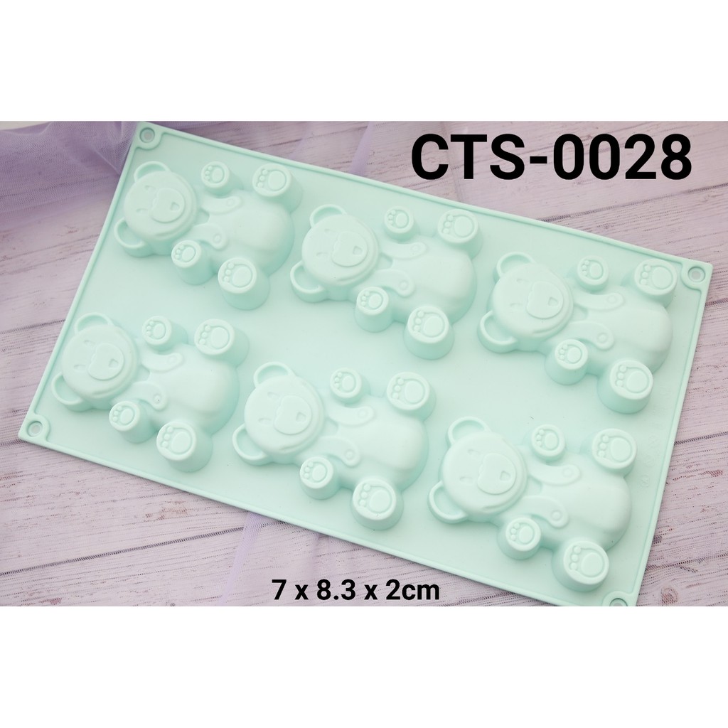 CTS-0028 Cetakan Silikon cetakan coklat cetakan pudding panda bear