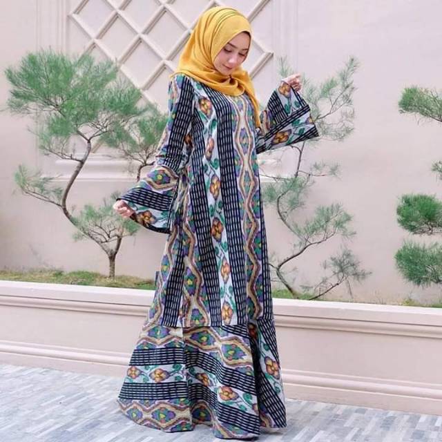 Gamis tenun original premium