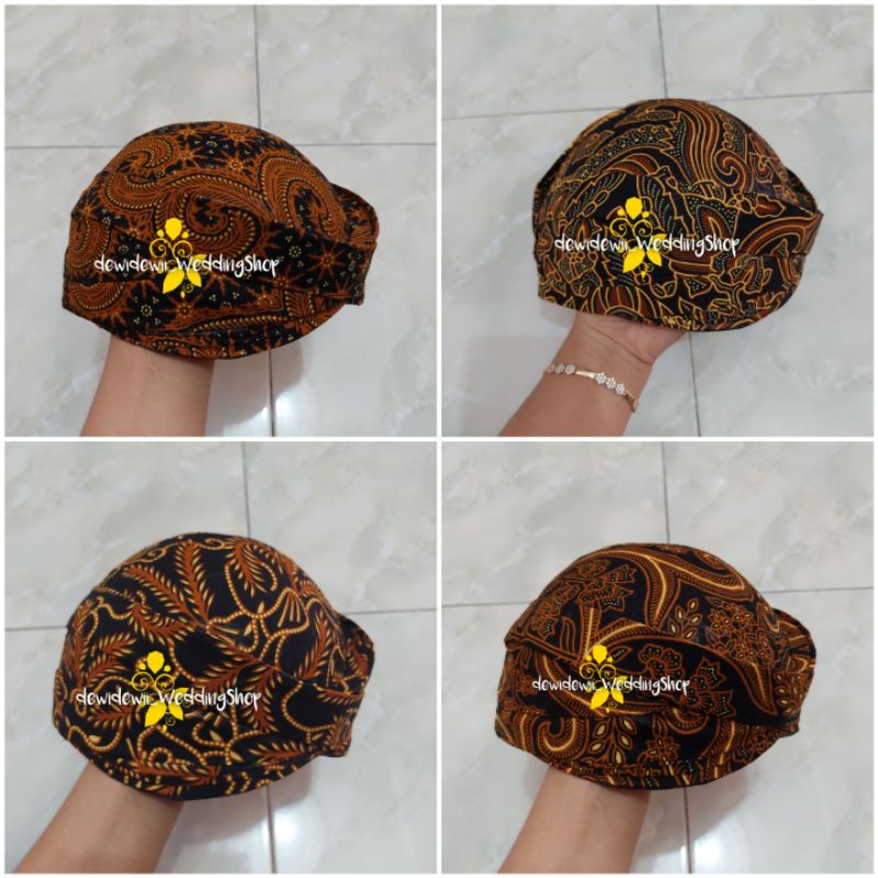 Blangkon Solo - Motif Baru, Warna dasar Coklat