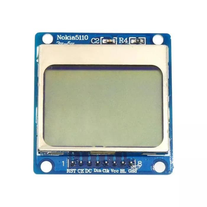 LCD Module Nokia 5110 for Arduino Blue Backligh + Pin Header