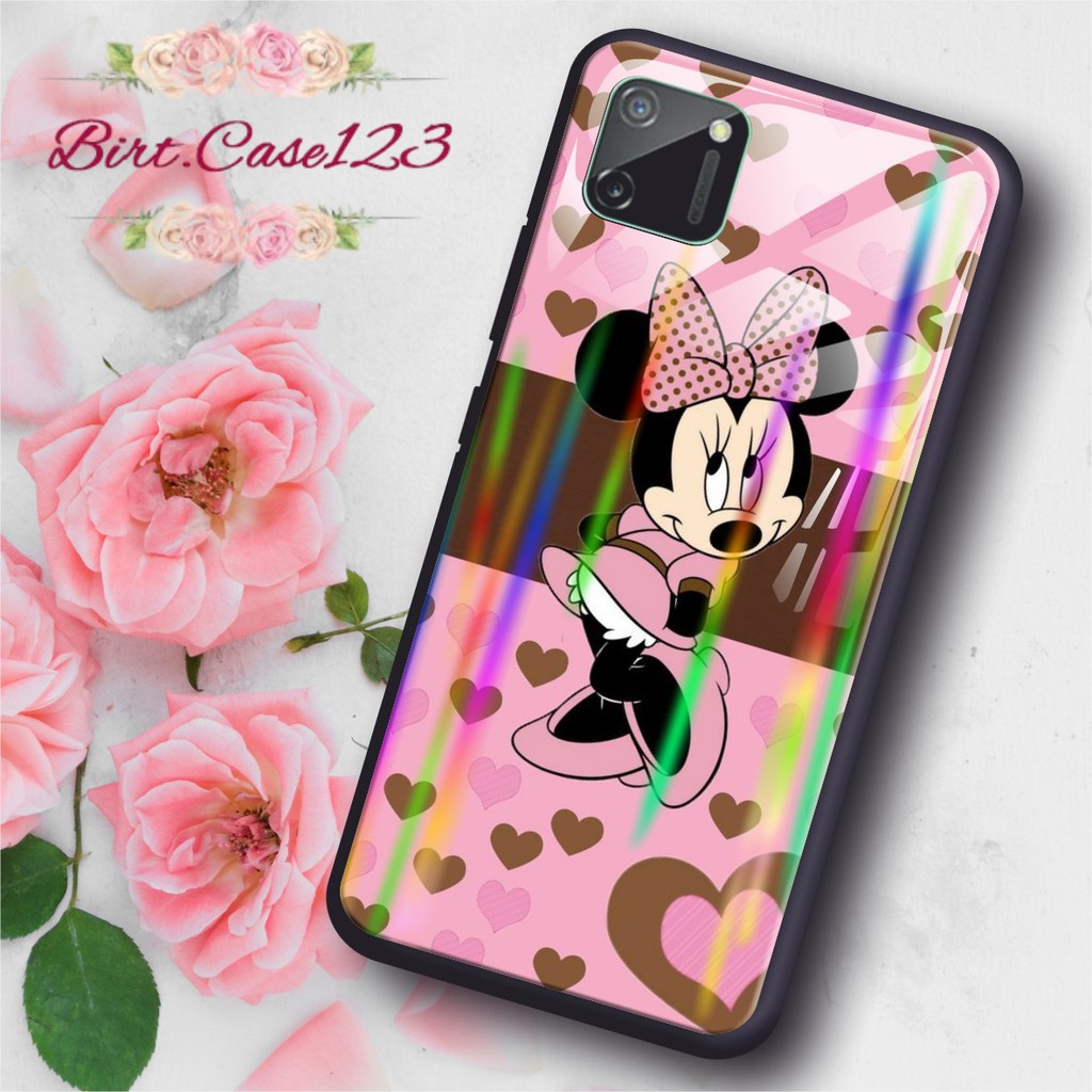 BC Case Gambar MINNIE MOUSE back case glass aurora vivo y91 y93 y95 y91c y71 y81 y12 y15 y17 y53 ETC