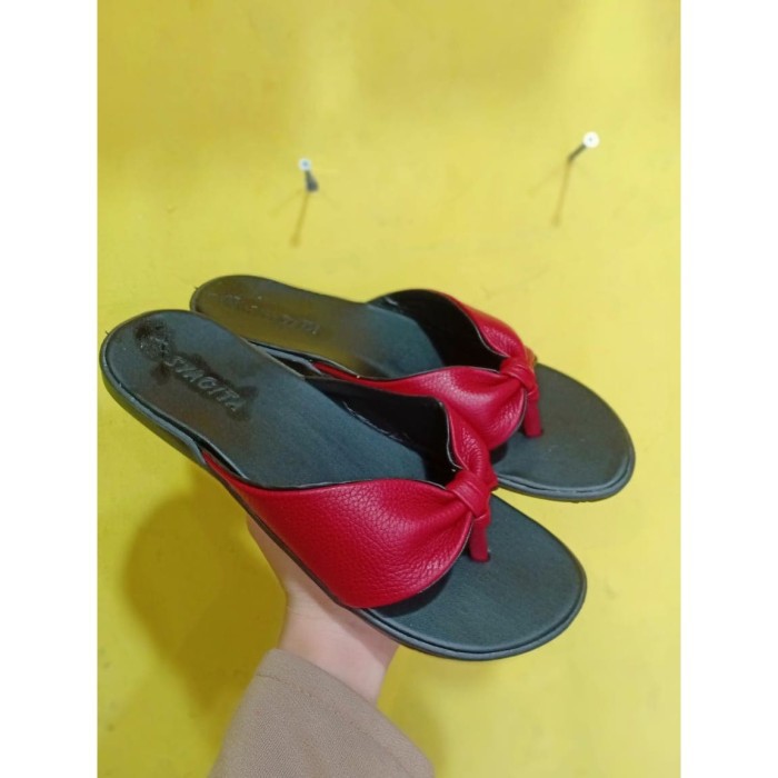 Sandal Wanita/Sendal Wanita/Sendal Sepatu Cewek OSHIN TEPLEK MERAH