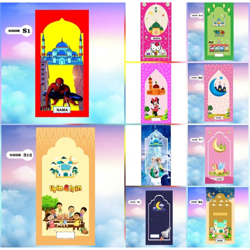 sajadah anak karakter + busa bisa request nama