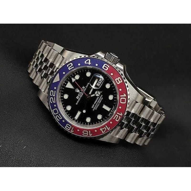 Jam Tangan Watch Pria Rlx GMT MU MASTER 2 Analog Stainless Steel