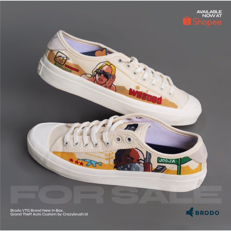 SEPATU BRODO VTG CUSTOM GTA size 44