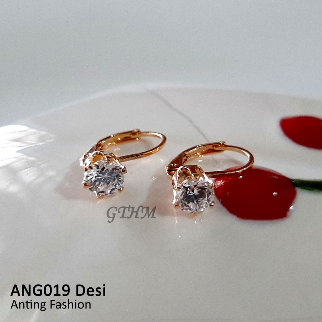 anting desi kait silver simple imut bs di pakai anak dan dewasa untuk telinga kecil awet lapis emas