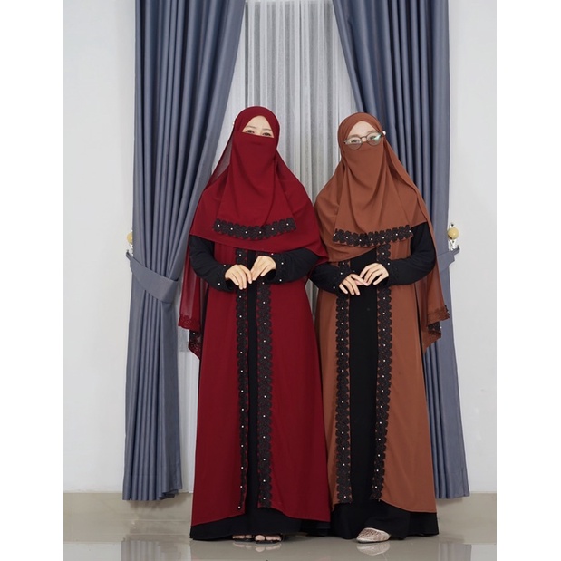 Abaya Bassic Hitam Jetblack Dress Hitam Masturoh Temboro Gamis Hitam Terbaru HALIMAH DRESS